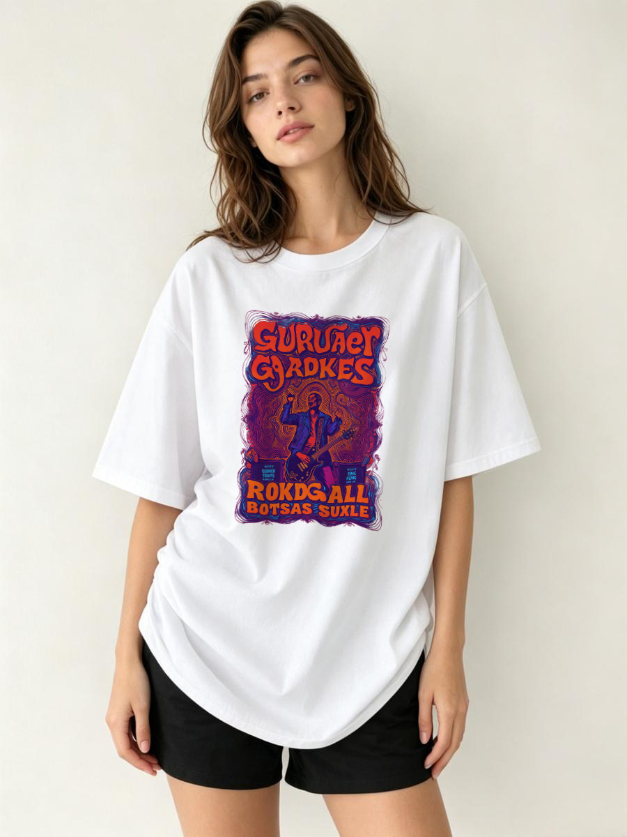 Korean Women Lifestyle - Kaos Musim Panas Ringan Bernapas Basic