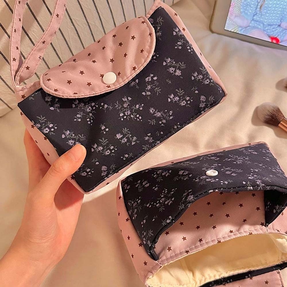 Tas Rias Motif Bunga Ungu Polk - The Korean Lifestyle ulasan dan harga