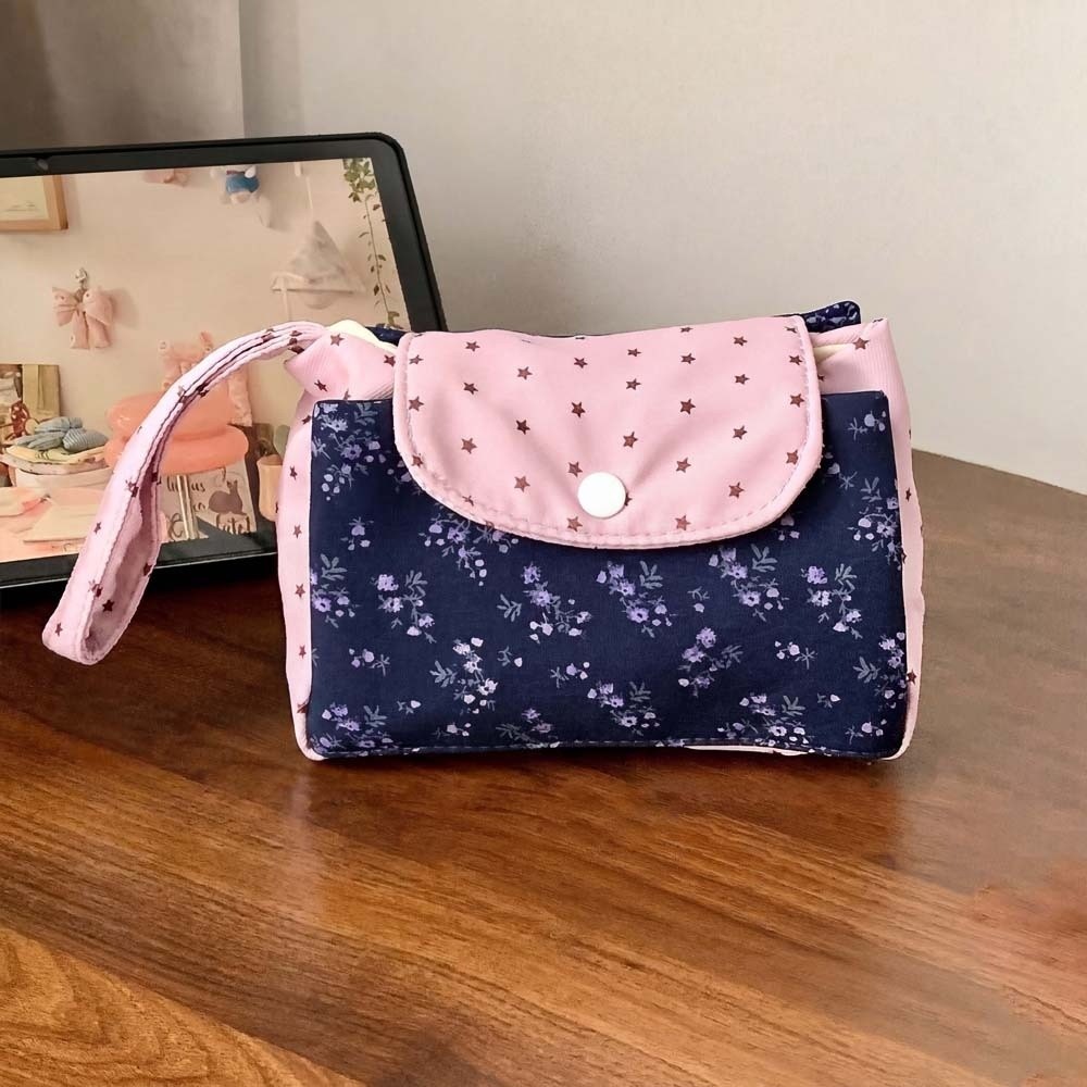 Tas Rias Motif Bunga Ungu Polk - The Korean Lifestyle ulasan dan harga
