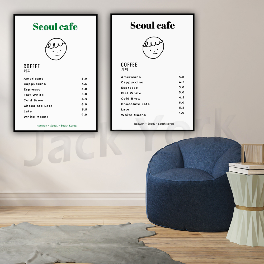 Seoul Cafe Poster Digital ceta - Korean Arts And Lifestyle ulasan dan harga