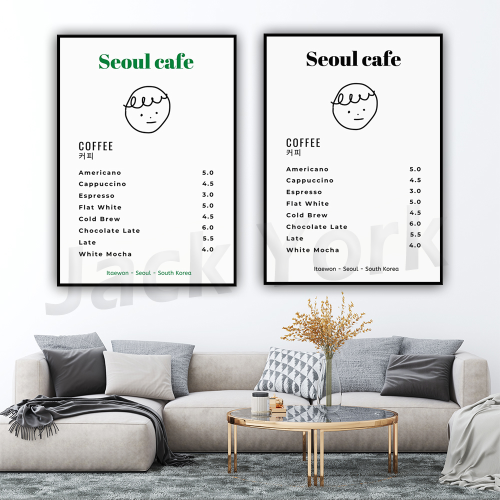 Seoul Cafe Poster Digital ceta - Korean Arts And Lifestyle ulasan dan harga